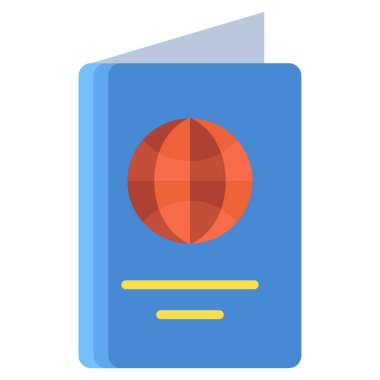 Dünya haritası vektör çizimine sahip pasaport