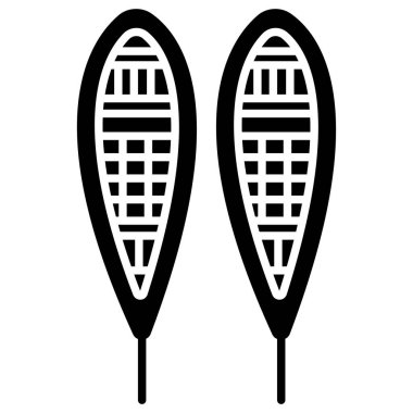 Beyaz arkaplanda basit bir Kar Ayakkabısı simgesi