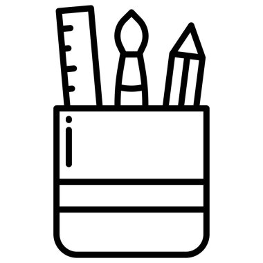 Kalem. Web simgesi basit illüstrasyon