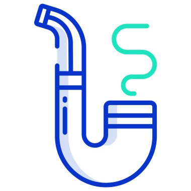 Beyaz arkaplanda sigara içme çubuğu simgesi