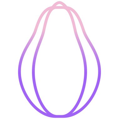 Avokado ikonu. Web için papaya meyve vektör simgelerinin basit çizimi