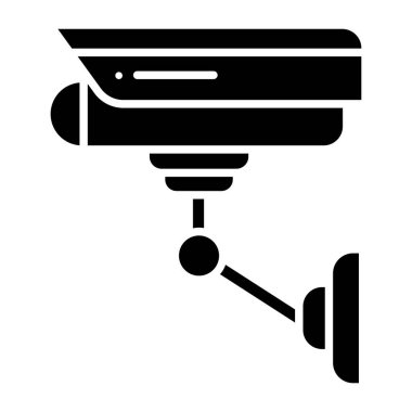 Kapalı devre kamera simgesi. Basit resimleme 