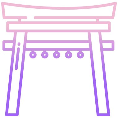 Basit vektör simgesi, Tapınağın illüstrasyonu