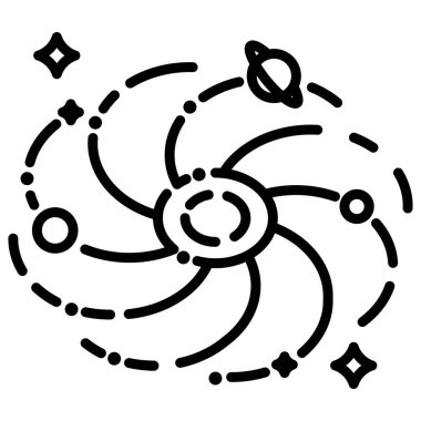 Galaksi uzayının vektör illüstrasyonu 