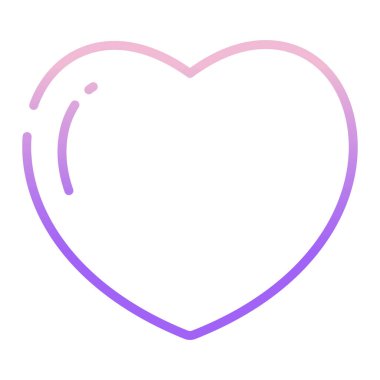 Kalp ikonu vektör illüstrasyonu