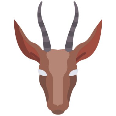 Gazel. Web simgesi basit illüstrasyon