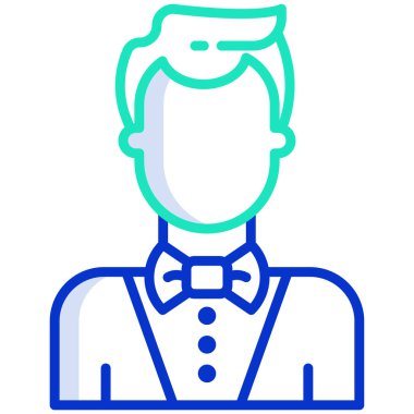 Garson. Web simgesi basit illüstrasyon