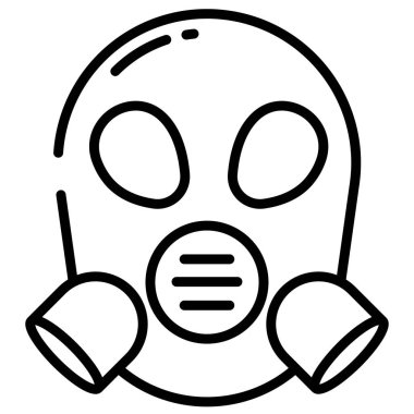 maske simgesi vektör illüstrasyonu 