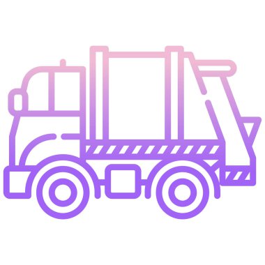 kamyon web simgesi basit illüstrasyon