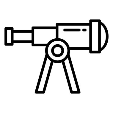 Teleskop basit simgesi, vektör çizim