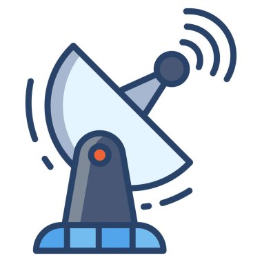 Uydu. Web simgesi basit illüstrasyon