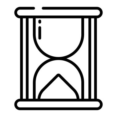 Kum saati. Web simgesi basit illüstrasyon