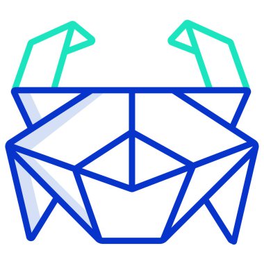 Yengeç simgesi vektör illüstrasyonu 