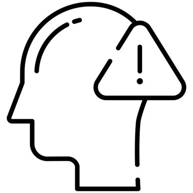 Ünlem işaretli insan yüzü, vektör illüstrasyon tasarımı