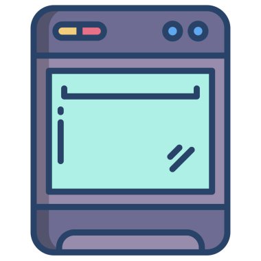 Fırın. Web simgesi basit illüstrasyon