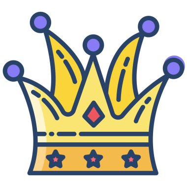 Web simgesi, vektör çizim taç 