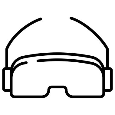 Beyaz arkaplanda basit Kayak Gözlüğü simgesi