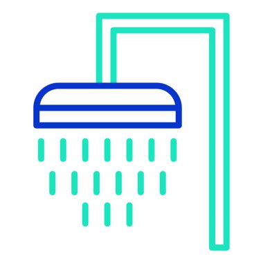  Duş web simgesi, vektör çizim 