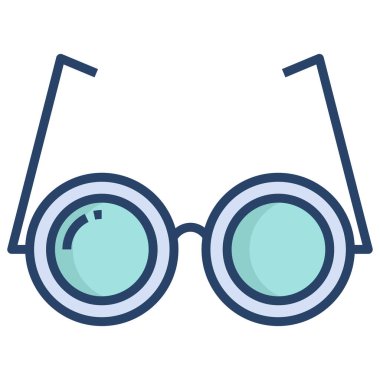 Gözlük. Web simgesi basit illüstrasyon