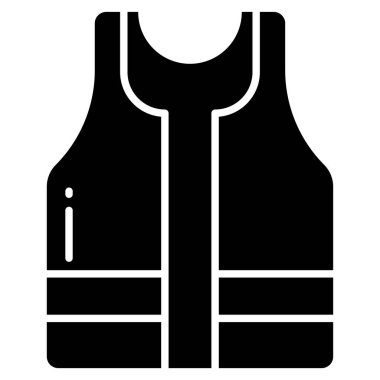 yelek ağ simgesi basit vektör illüstrasyonu