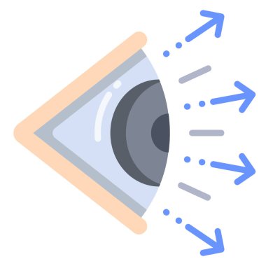 Göz. Web simgesi basit illüstrasyon 