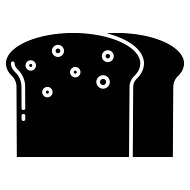 Ekmek. Web simgesi basit illüstrasyon