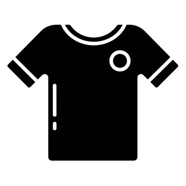 Beyaz arkaplanda basit bir Soccer Jersey simgesi