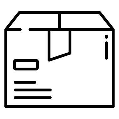 Kutu. Web simgesi basit illüstrasyon