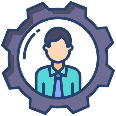 Yönetim. Web simgesi basit illüstrasyon