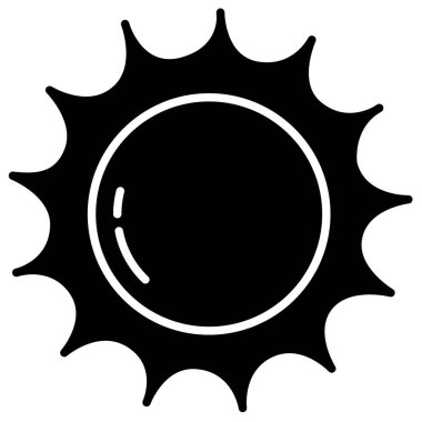 Güneş basit simgesi, vektör çizim