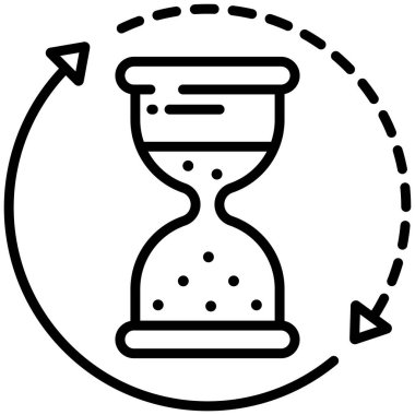 Kum saati. Web simgesi basit illüstrasyon