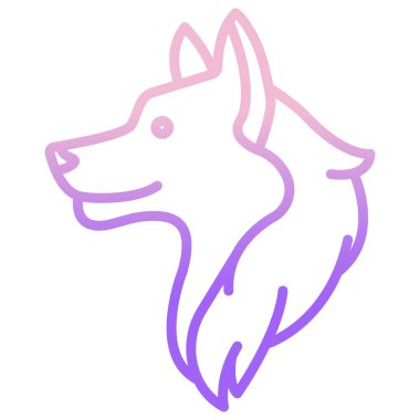 köpek simgesi vektör illüstrasyonu