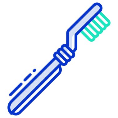 Diş fırçası basit simgesi, vektör illüstrasyonu