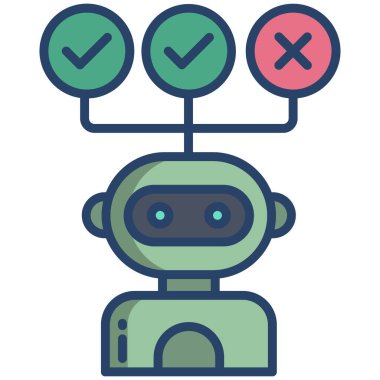 robot ağ simgesi, vektör illüstrasyonu