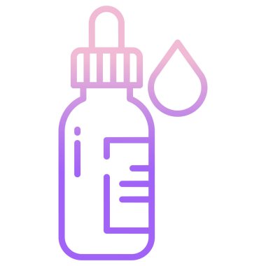 Düşüren Şişe. Web simgesi basit illüstrasyon