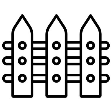 Çit. Web simgesi basit illüstrasyon