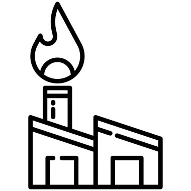 Yangın. Web simgesi basit illüstrasyon