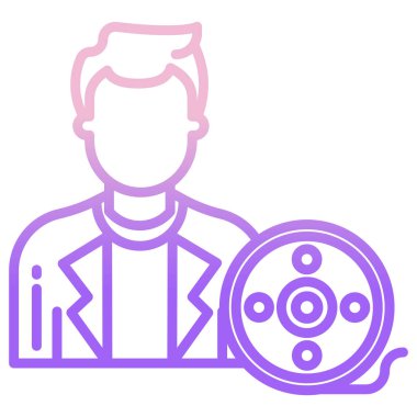 Müdürüm. Web simgesi basit illüstrasyon