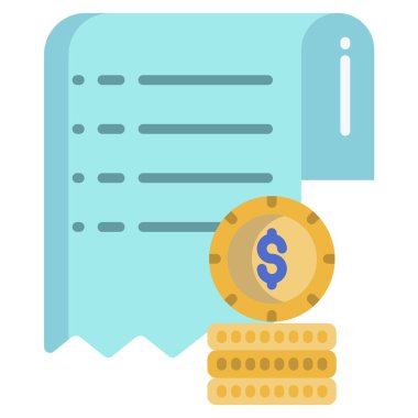 Fatura. Web simgesi basit illüstrasyon