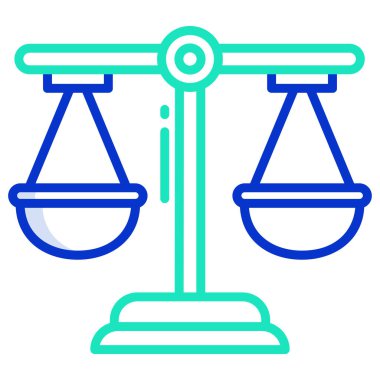 Basit vektör simgesi, denge ölçeklerinin çizimi