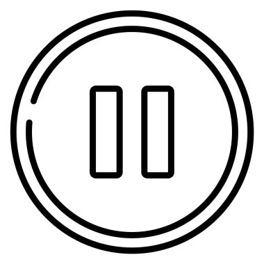 duraklat simgesi, vektör illüstrasyonu