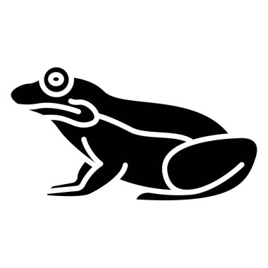 kurbağa simgesi vektör illüstrasyonu 
