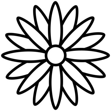 Çiçek. Web simgesi basit illüstrasyon