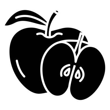 Elma. Web simgesi basit illüstrasyon