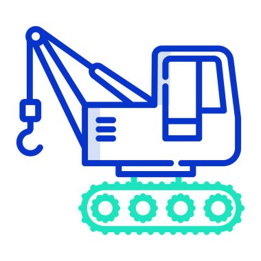 Web simgesi, vektör çizim vinç 