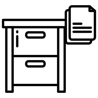 Mobilya. Web simgesi basit illüstrasyon