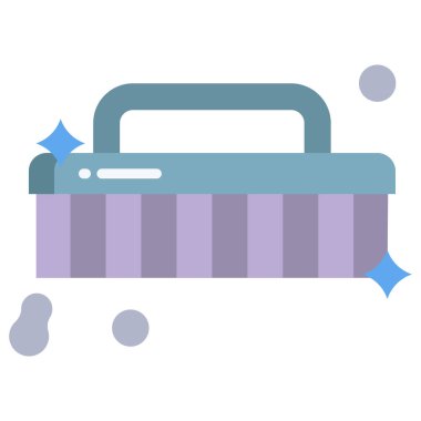 Tek renk fırça simgesini. Tuvalet sıhhi temizleyici ıslak banyo