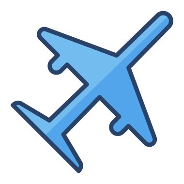 uçak web simgesi, vektör illüstrasyonu 