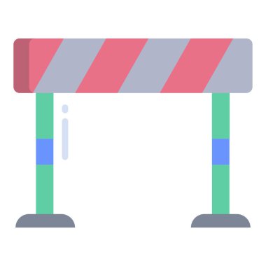 Beyaz arkaplanda bariyer simgesi izole edildi