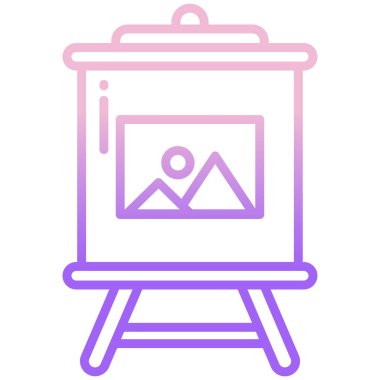 Şövale. Web simgesi basit illüstrasyon